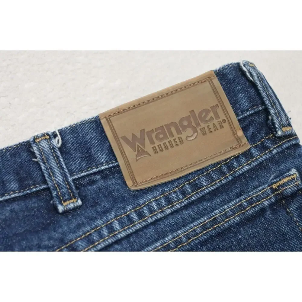 Wrangler Western Cowboy Cut Rugged Denim Blue Jeans Straight Mens Size‎ 44 x 34